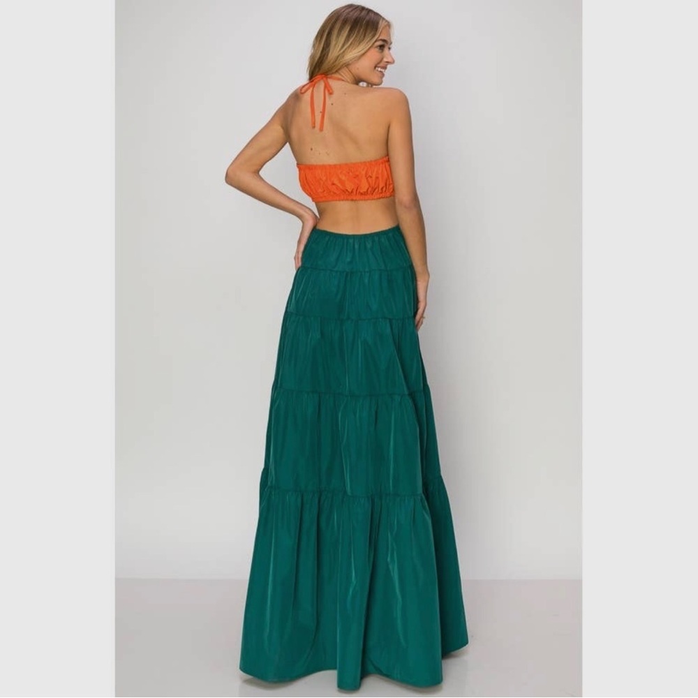 INA Women’s Taffeta Cut Out Maxi Dress - Picture 8 of 10
